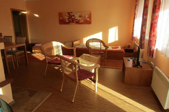 apartm&aacute;n TŘI ob&yacute;vac&iacute; m&iacute;stnost s j&iacute;deln&iacute;m stolem